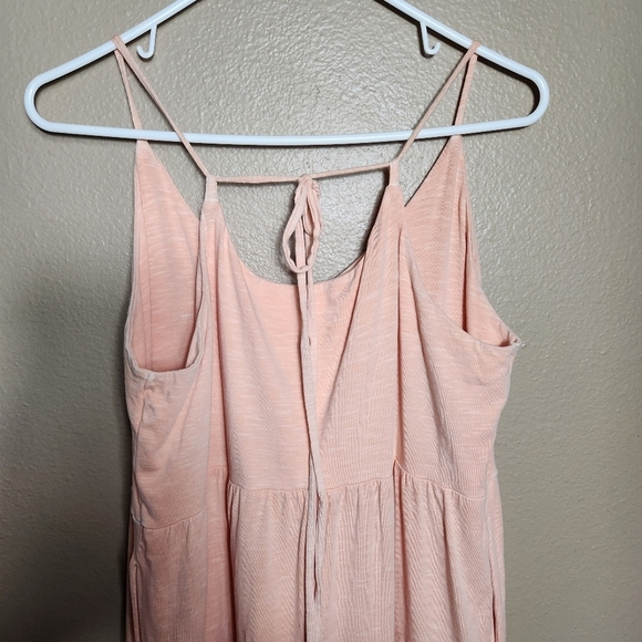 Old Navy Womens Washed Coral Tiered Slub-Knit Midi Cami Swing Dress-Size L - Picture 8 of 12